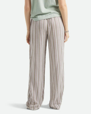 Brixton Women's The Alley Lounge Pant - Worn In Robust Red Stripe