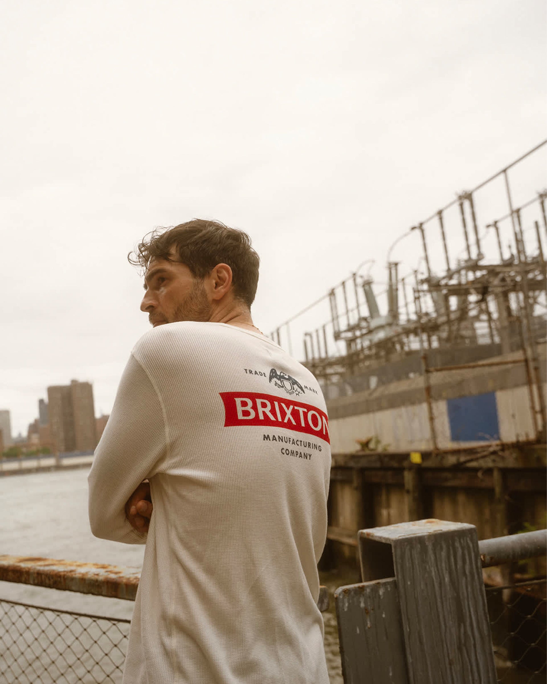 Brixton Altered Threads Long Sleeve Thermal - Off White