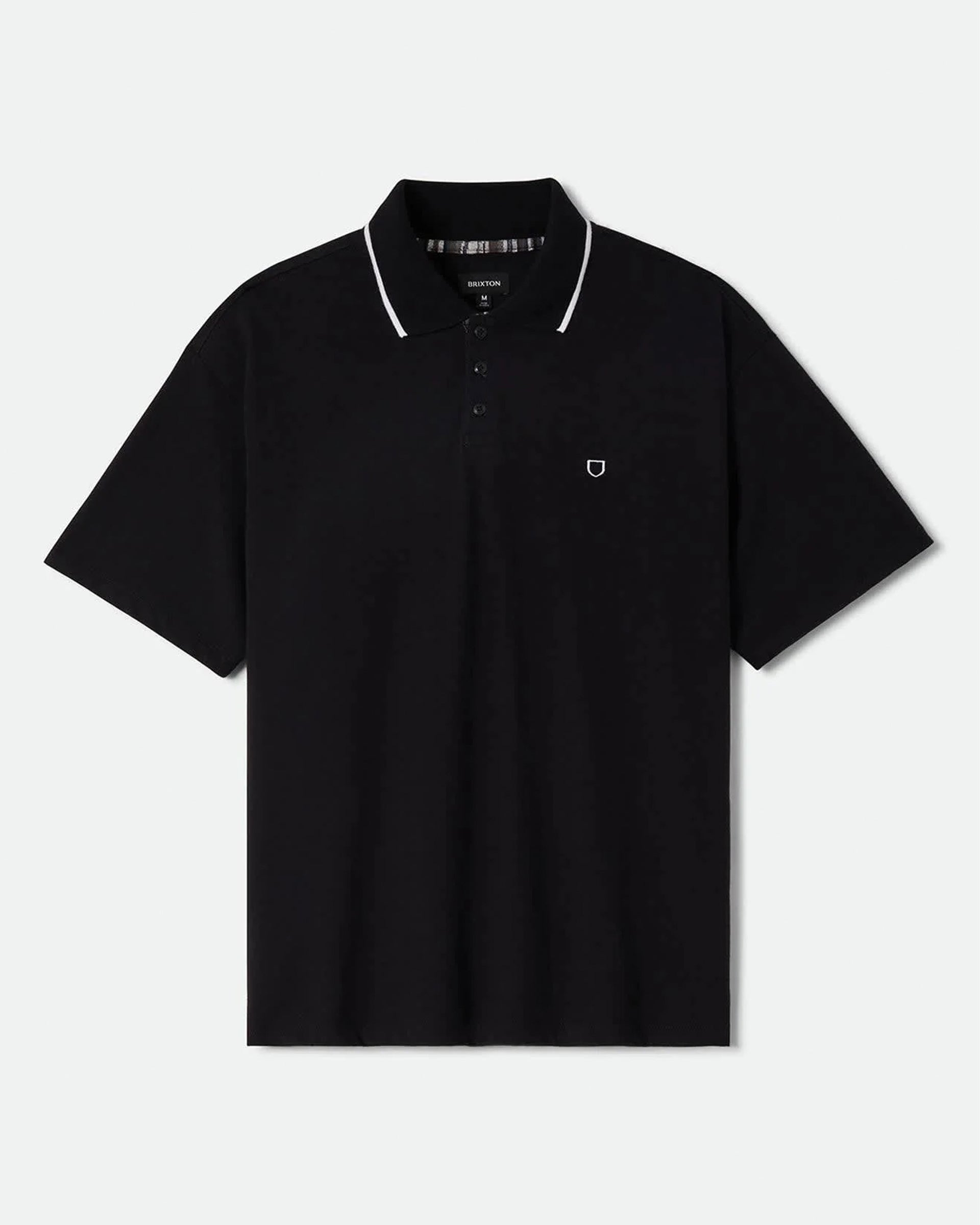 Brixton Anton Short Sleeve Polo Shirt - Black