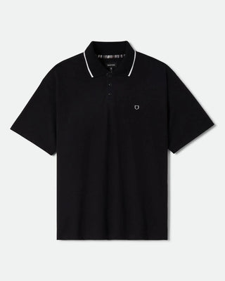 Brixton Anton Short Sleeve Polo Shirt - Black