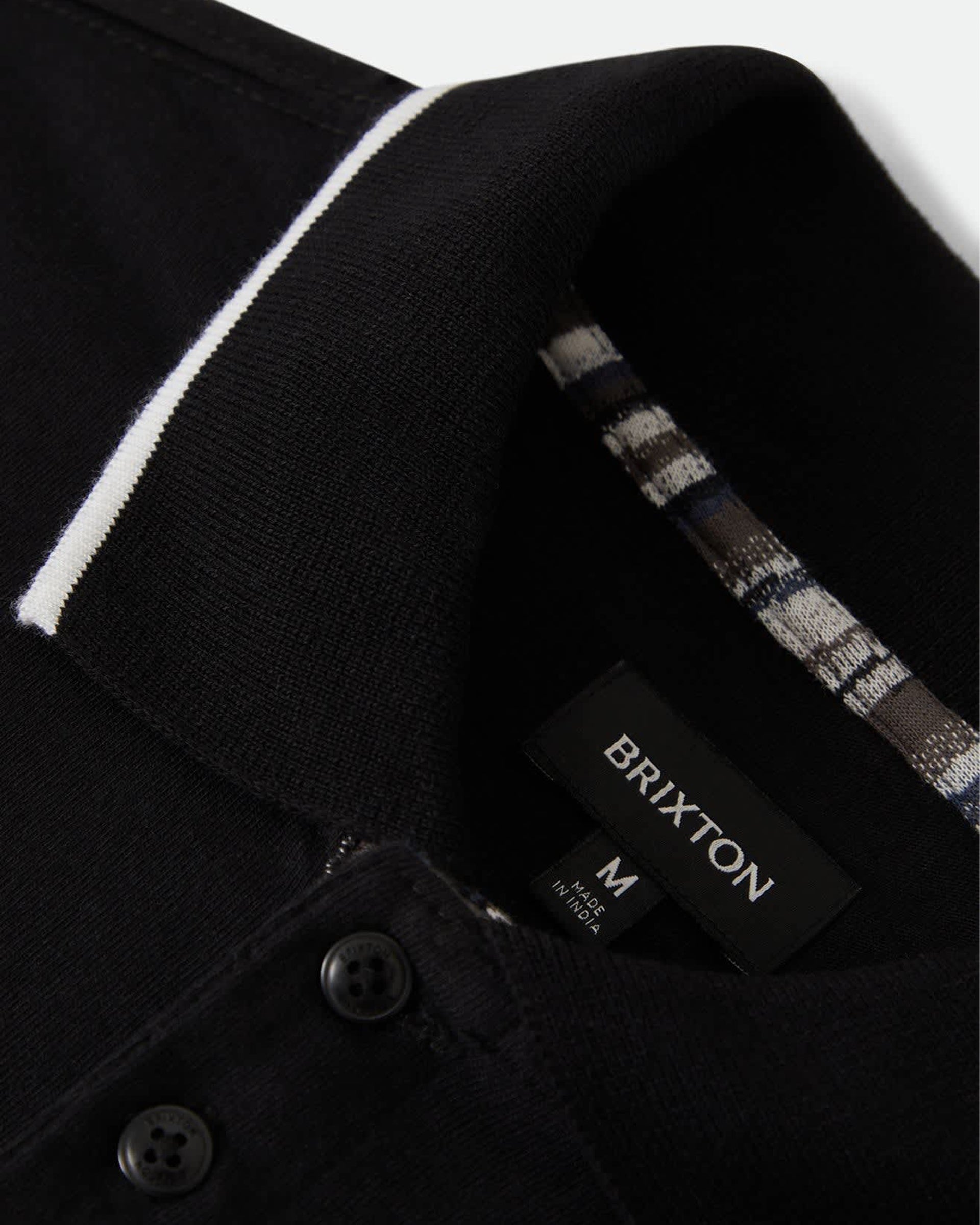 Brixton Anton Short Sleeve Polo Shirt - Black
