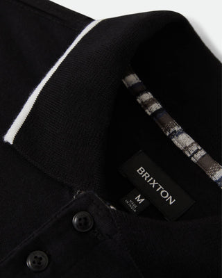 Brixton Anton Short Sleeve Polo Shirt - Black