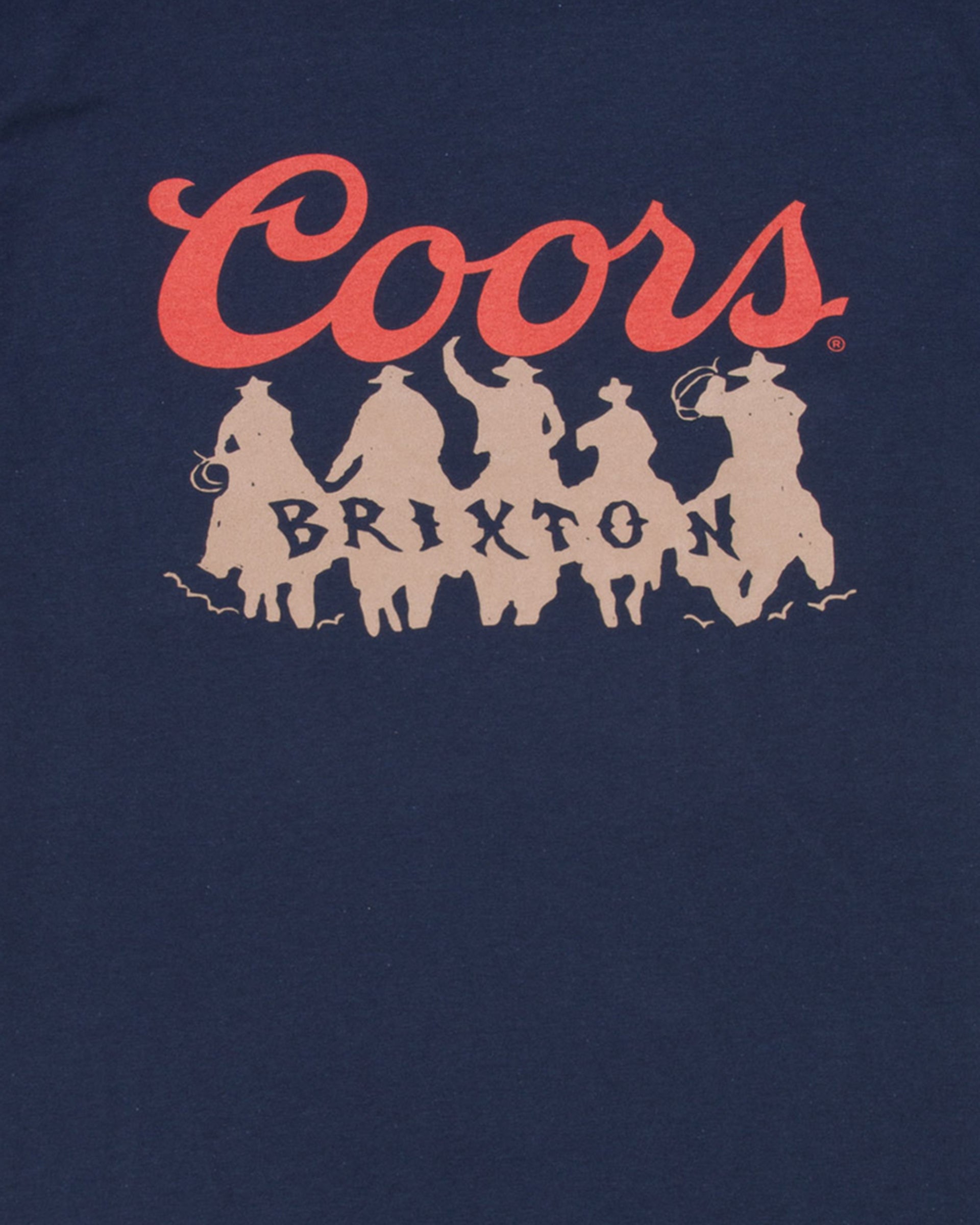 Brixton Coors Bandit S/S Standard T-Shirt - Navy