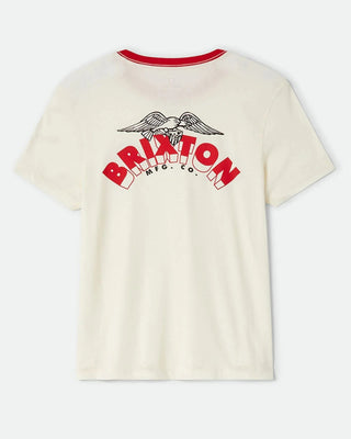 Brixton Women's Banner Slim Crew Short Sleeve T-Shirt - Off White