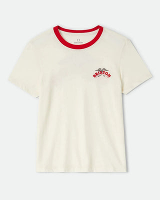 Brixton Women's Banner Slim Crew Short Sleeve T-Shirt - Off White