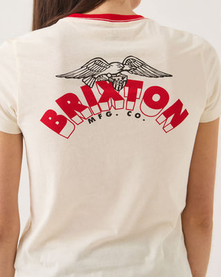 Brixton Women's Banner Slim Crew Short Sleeve T-Shirt - Off White