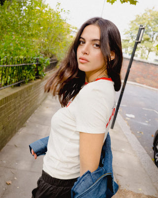 Brixton Women's Banner Slim Crew Short Sleeve T-Shirt - Off White
