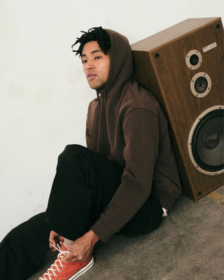 Brixton Baseline Pullover Hoodie - Walnut Brown Vintage Wash