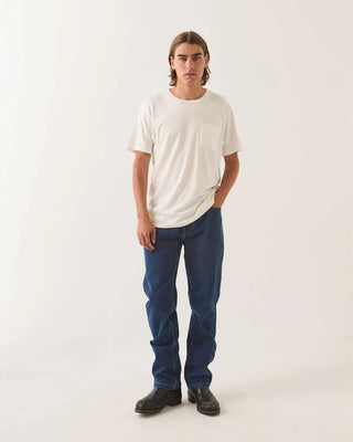 Brixton Baseline Pocket Short Sleeve T-Shirt - Off White Vintage Wash