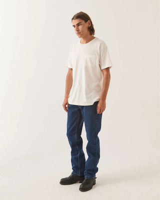 Brixton Baseline Pocket Short Sleeve T-Shirt - Off White Vintage Wash