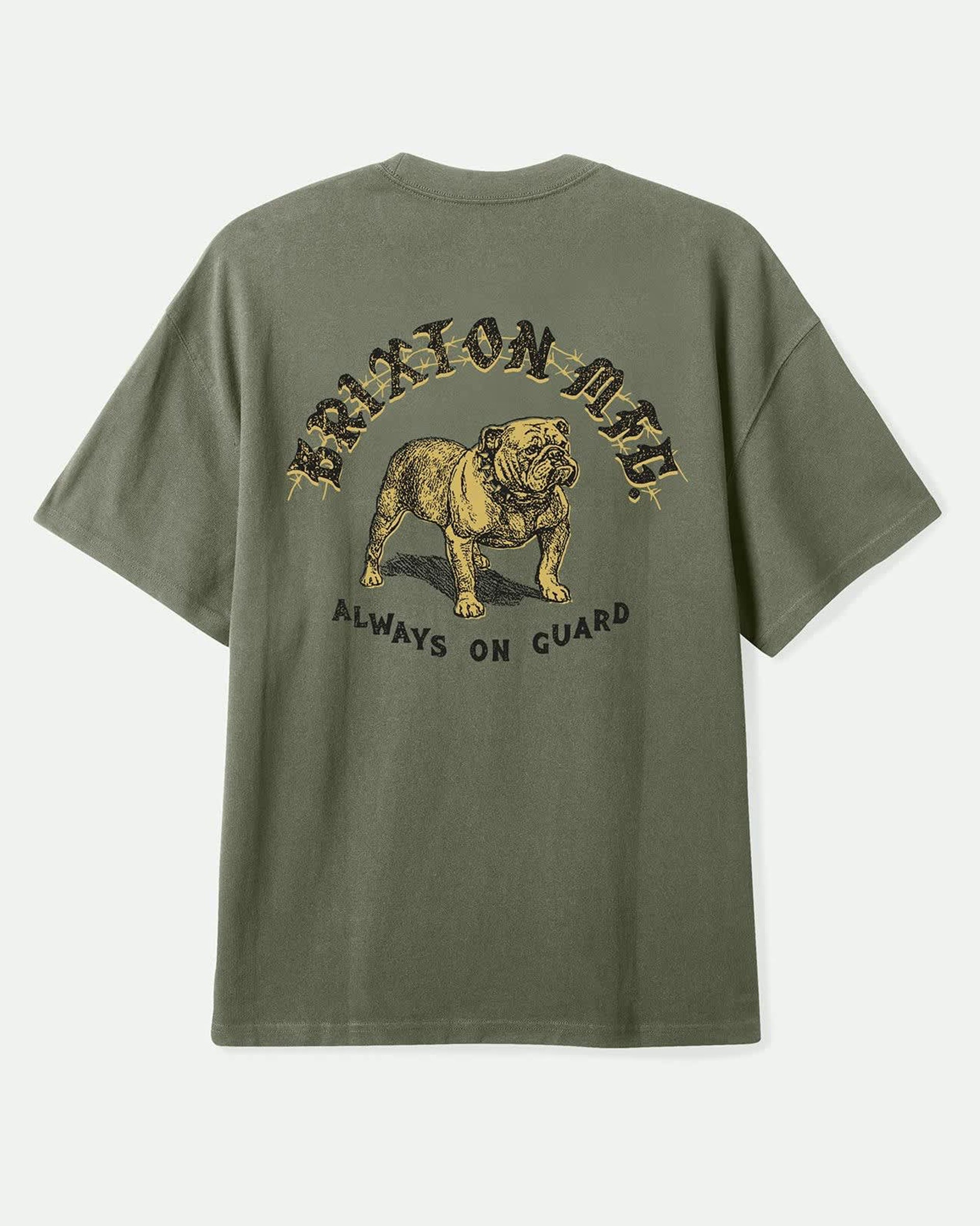 Brixton Bauer Heavyweight Relaxed Short Sleeve T-Shirt - Olive Surplus Classic Wash