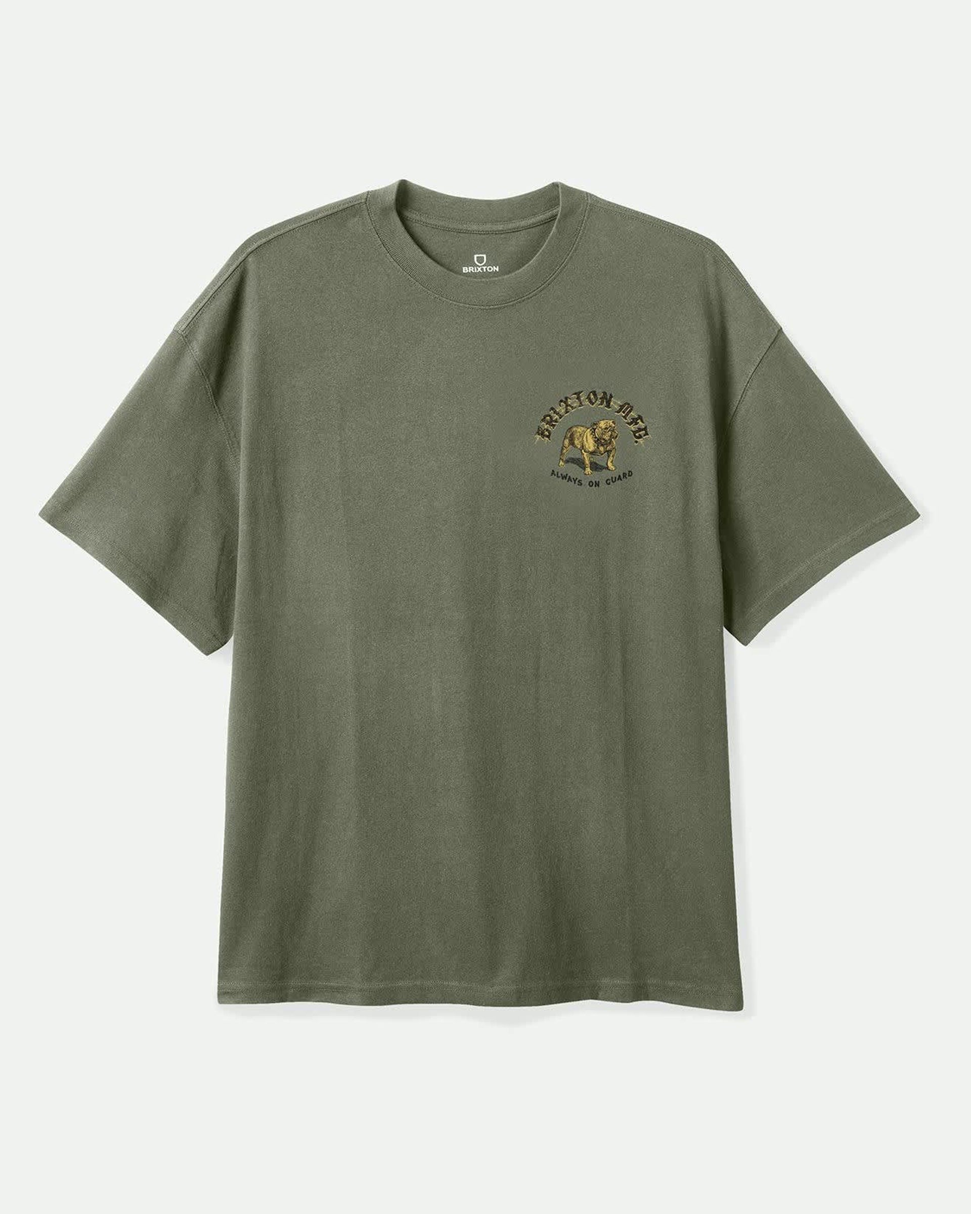 Brixton Bauer Heavyweight Relaxed Short Sleeve T-Shirt - Olive Surplus Classic Wash