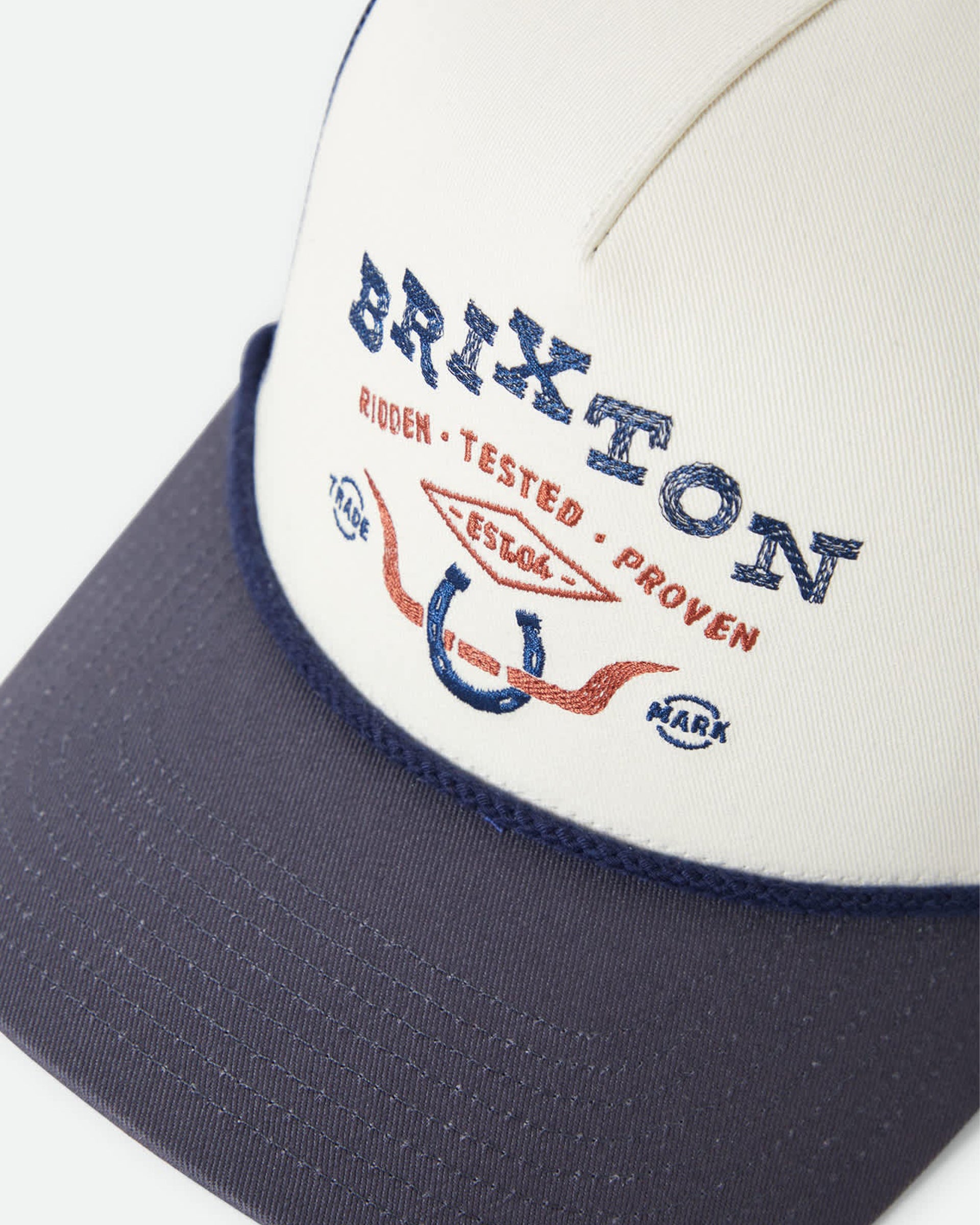 Brixton Beekman Netplus Trucker Hat - Off White/Navy
