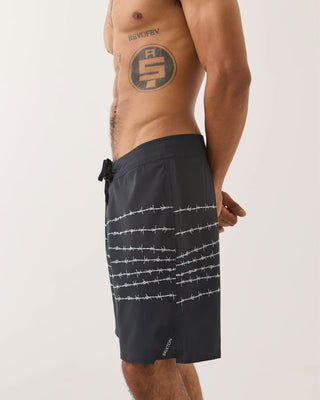 Brixton Blitz 19" Boardshort - Black/Barb Wire