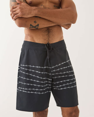 Brixton Blitz 19" Boardshort - Black/Barb Wire
