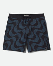 Brixton Blitz 19" Boardshort - Black/Future Grey Warped Tile