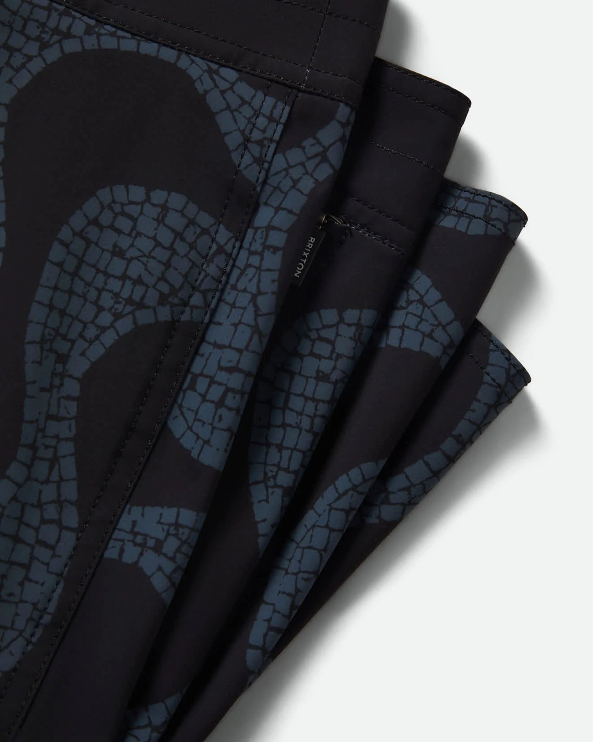 Brixton Blitz 19" Boardshort - Black/Future Grey Warped Tile