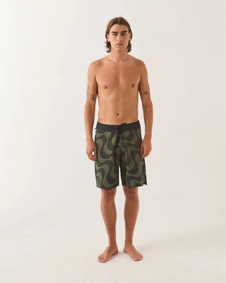 Brixton Blitz 19" Boardshort - Dark Olive/Black