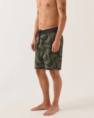 Brixton Blitz 19" Boardshort - Dark Olive/Black