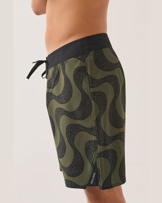 Brixton Blitz 19" Boardshort - Dark Olive/Black