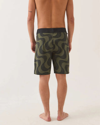 Brixton Blitz 19" Boardshort - Dark Olive/Black