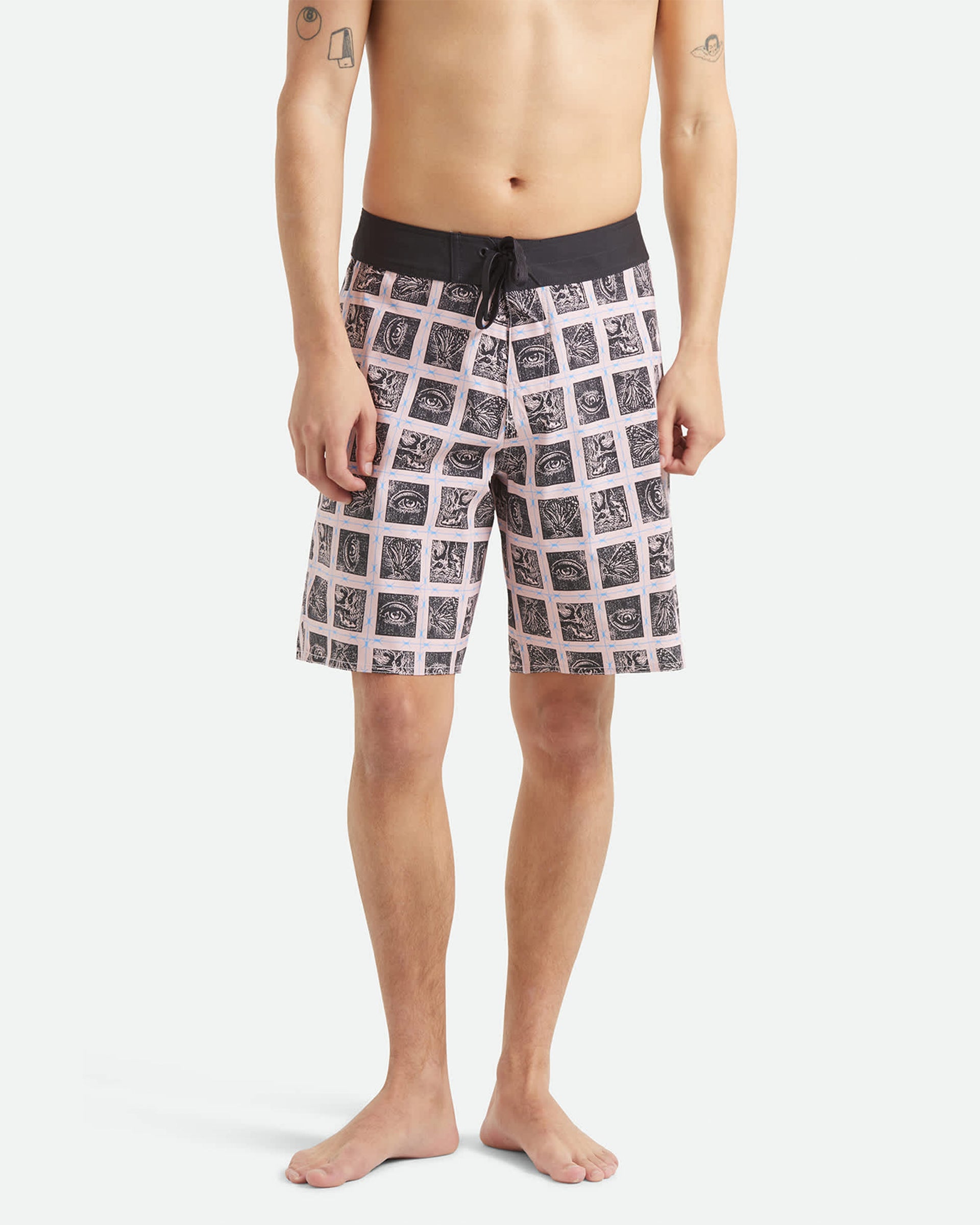 Brixton Blitz 19" Boardshort - Silver Pink/Black
