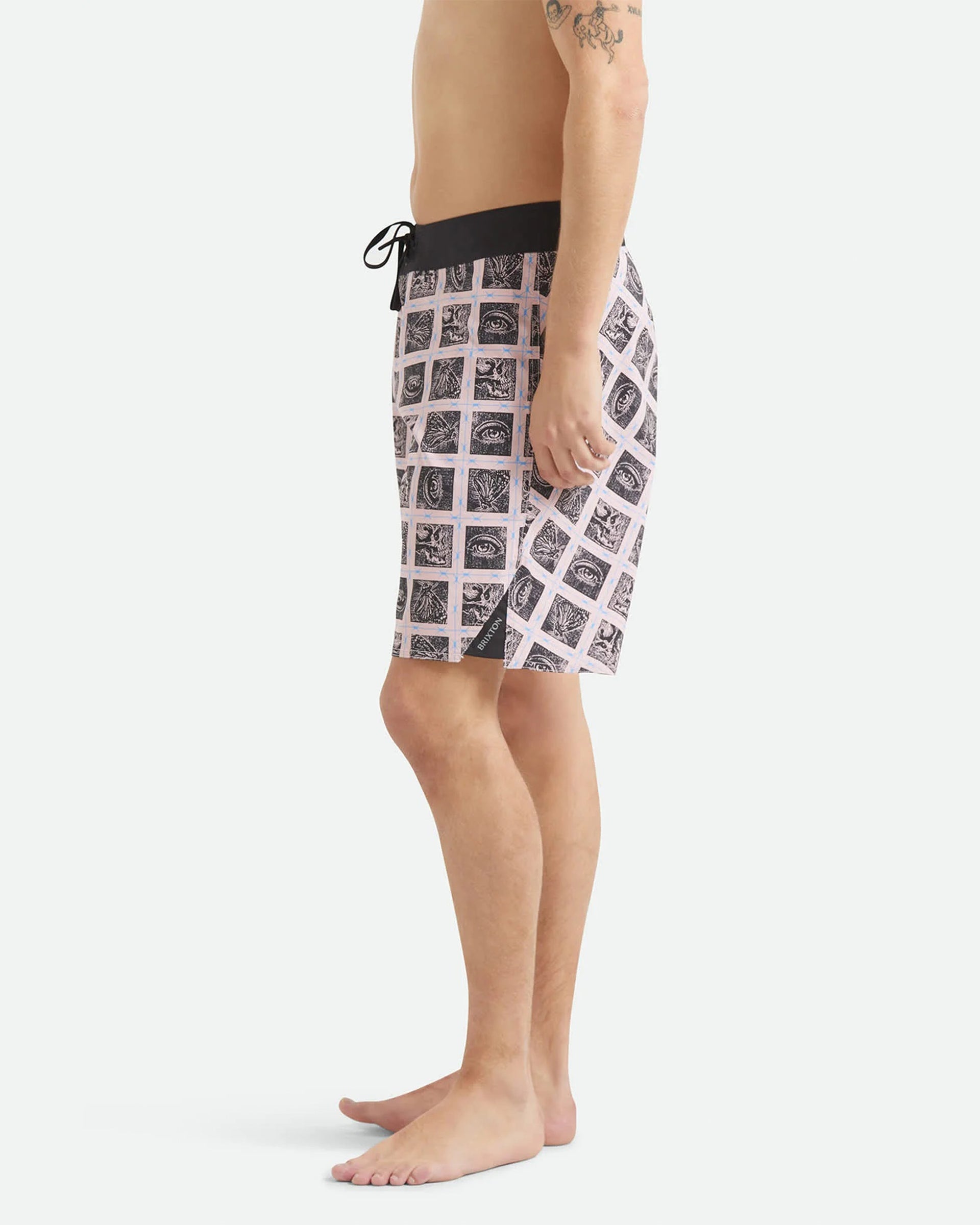 Brixton Blitz 19" Boardshort - Silver Pink/Black