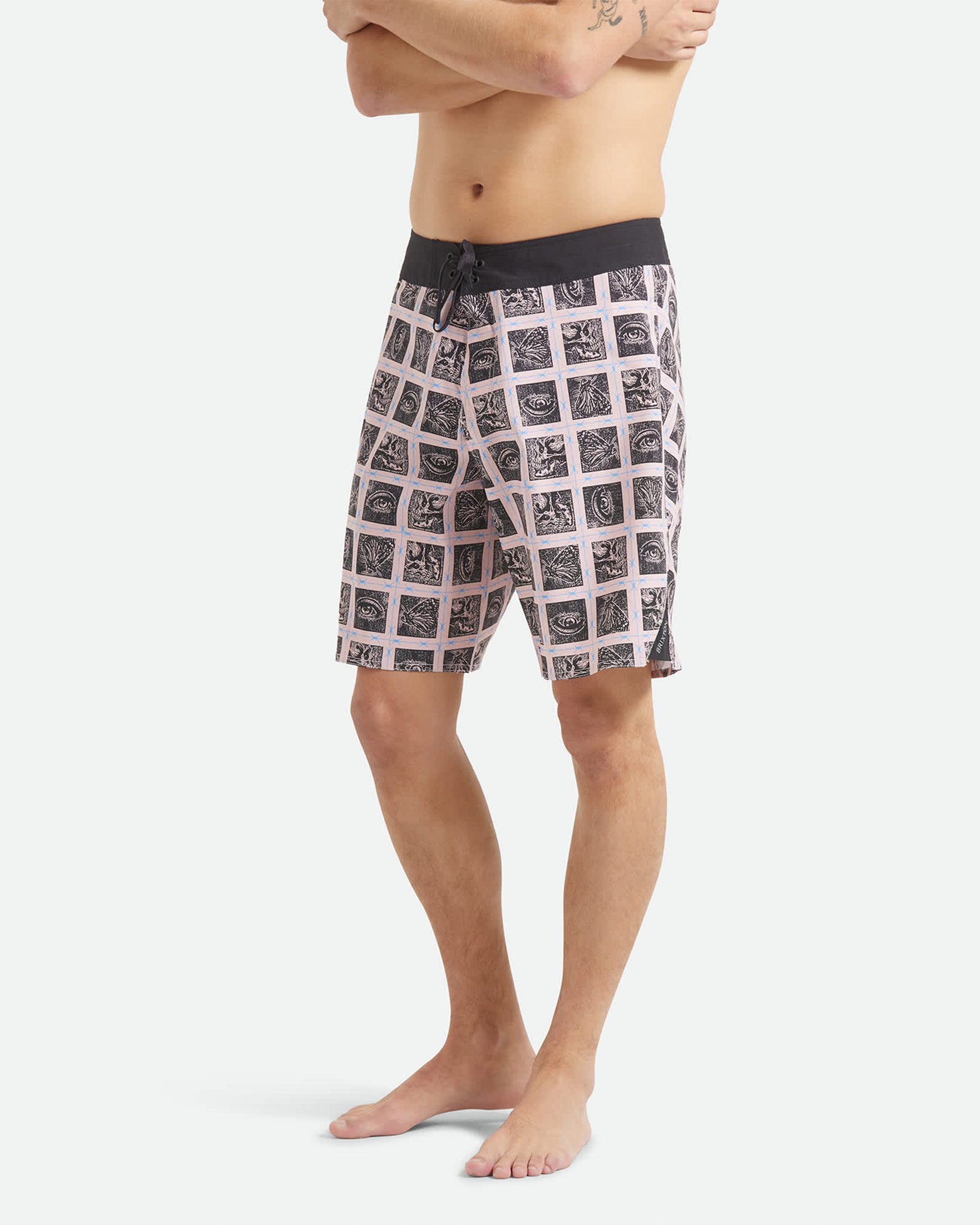 Brixton Blitz 19" Boardshort - Silver Pink/Black