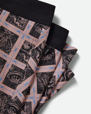 Brixton Blitz 19" Boardshort - Silver Pink/Black
