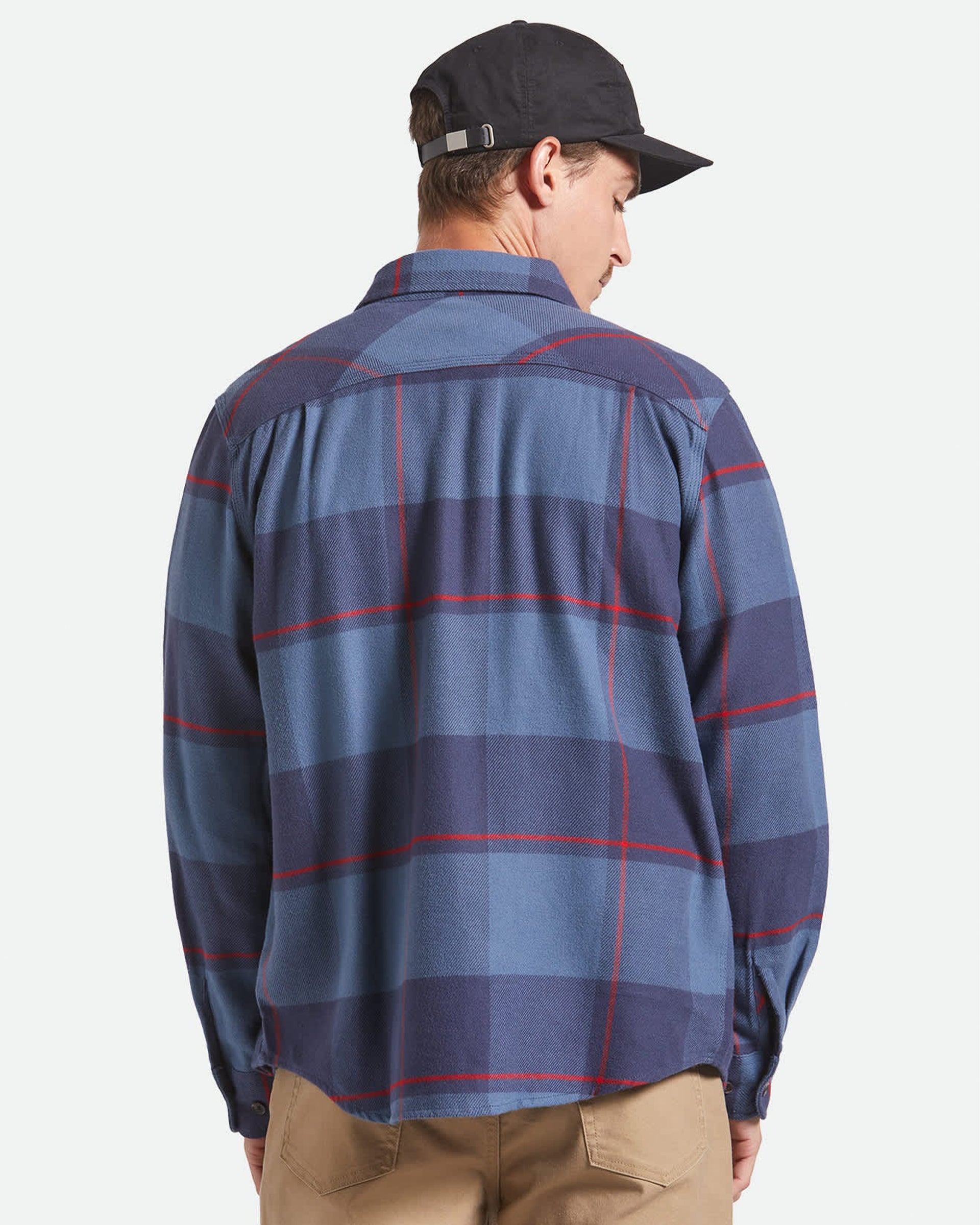 Brixton Bowery Flannel - Bering Sea/Mood Indigo/Adrenal
