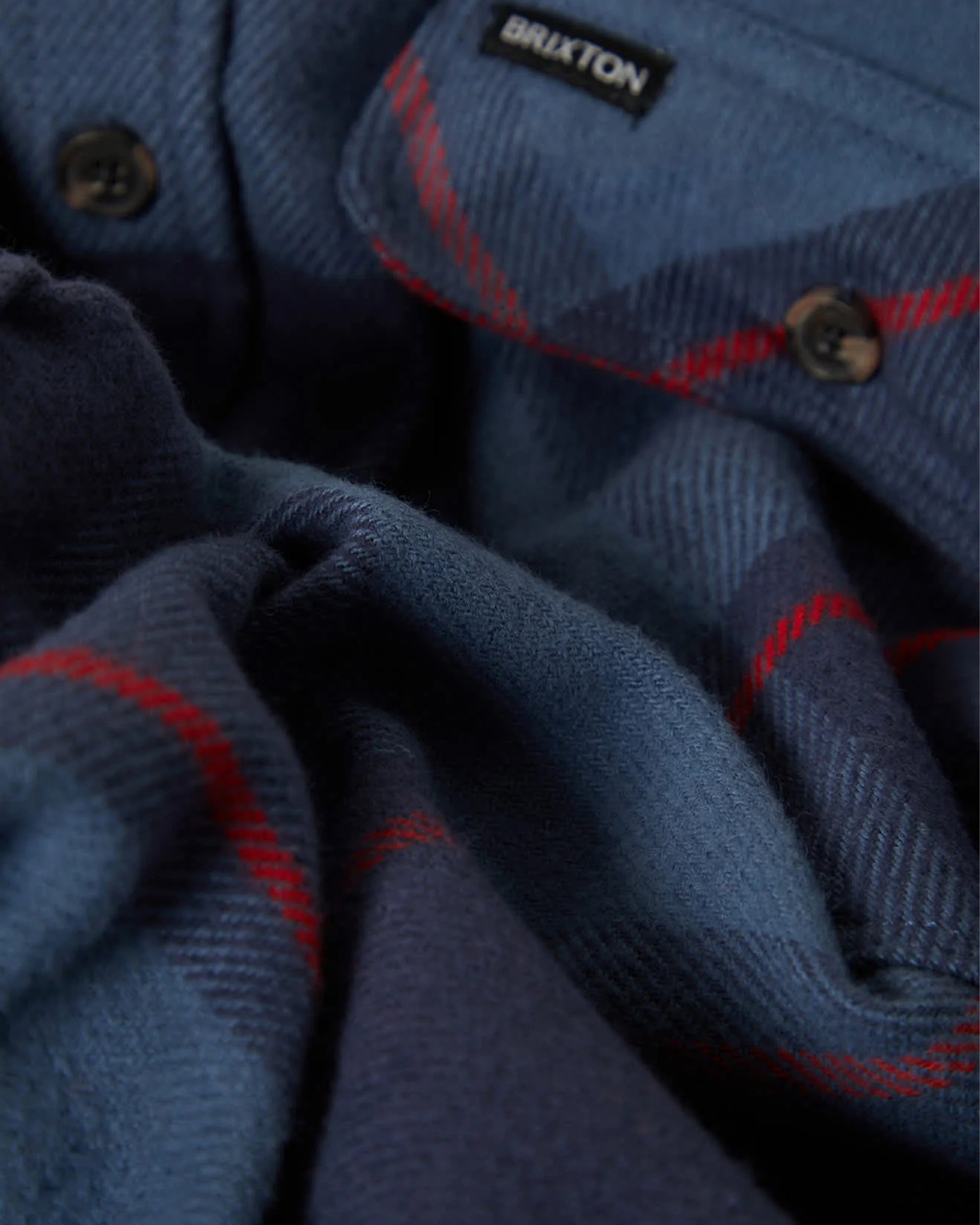 Brixton Bowery Flannel - Bering Sea/Mood Indigo/Adrenal