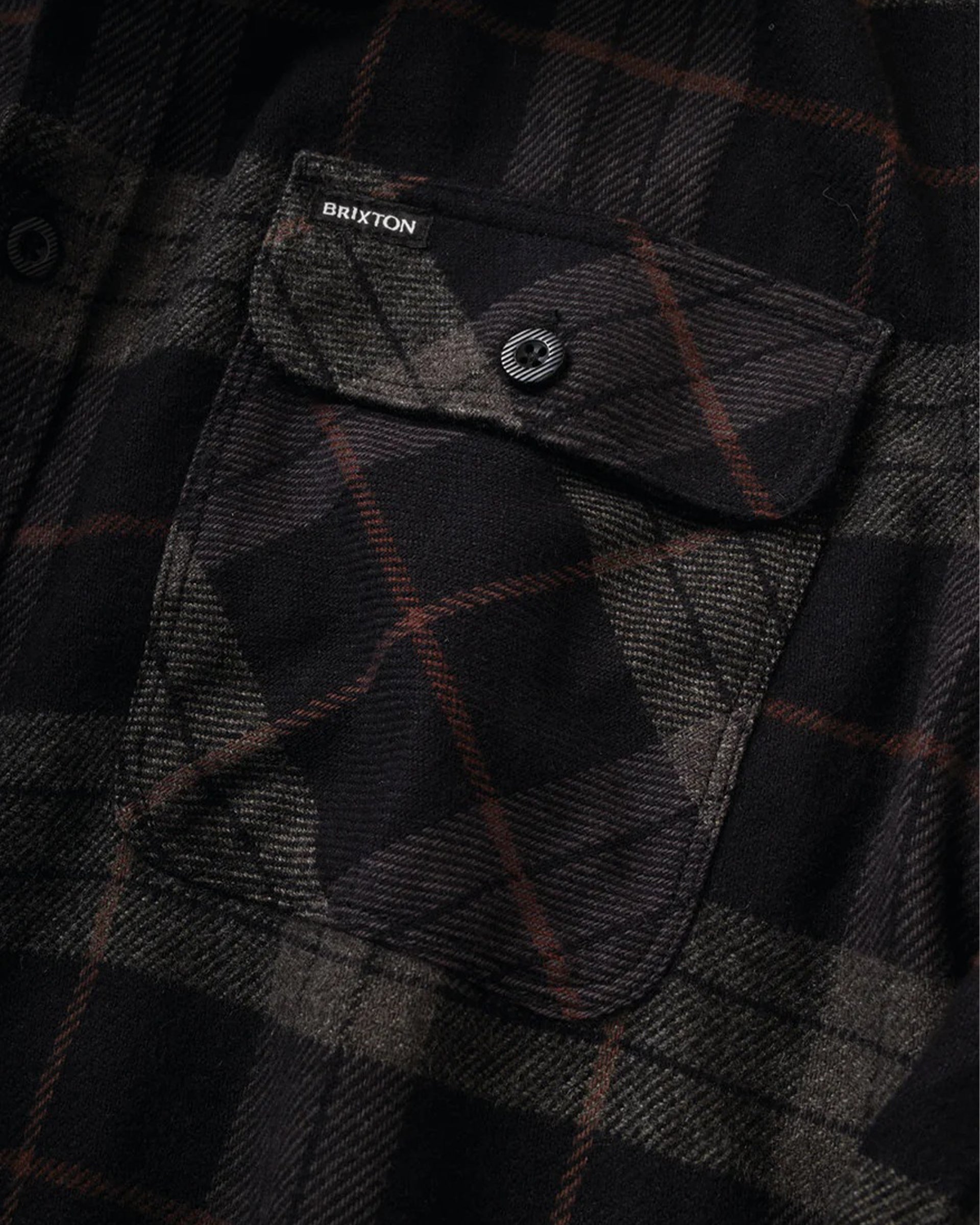 Brixton Bowery Flannel - Black/Charcoal