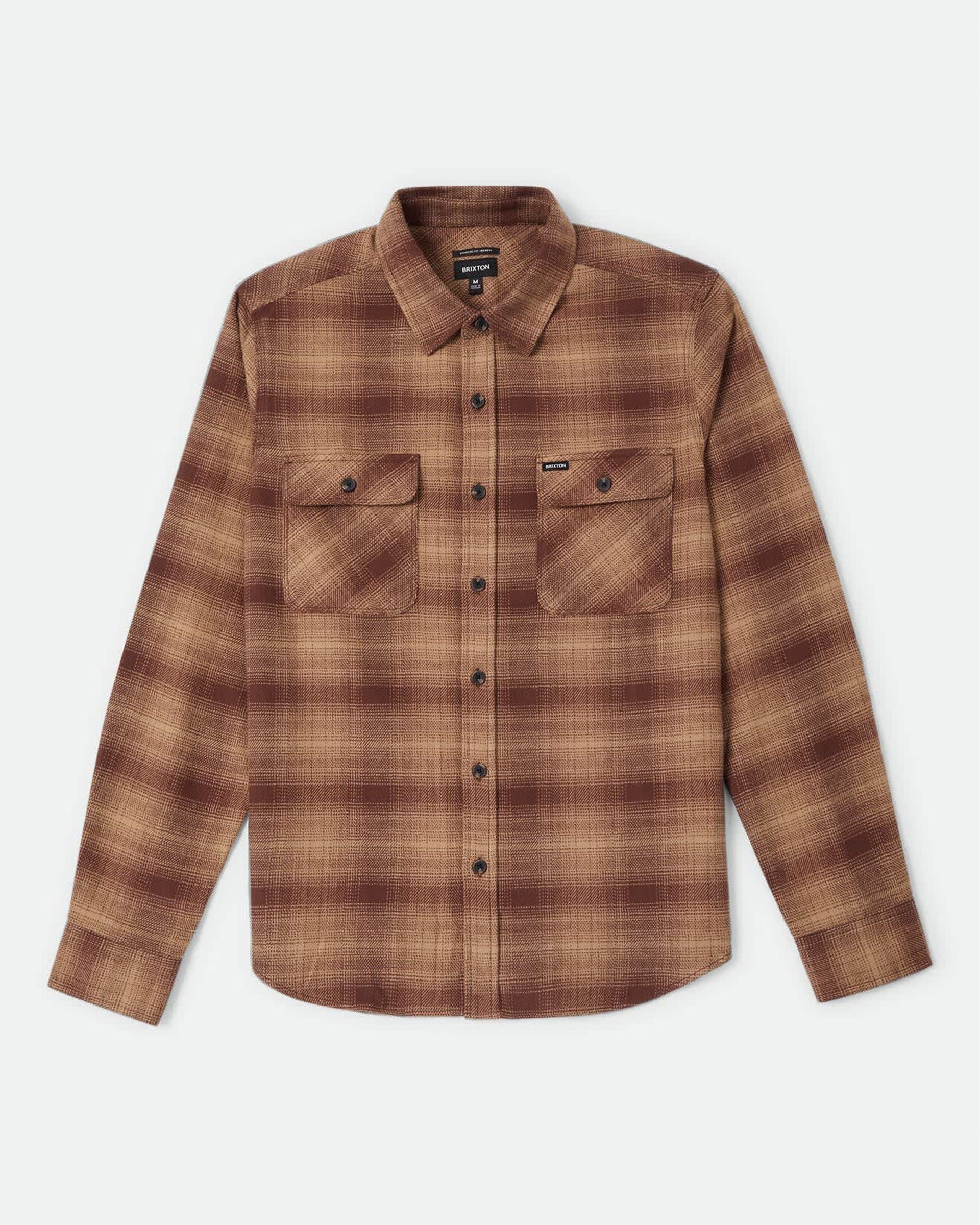 Brixton Bowery Flannel - Chocolate/Khaki