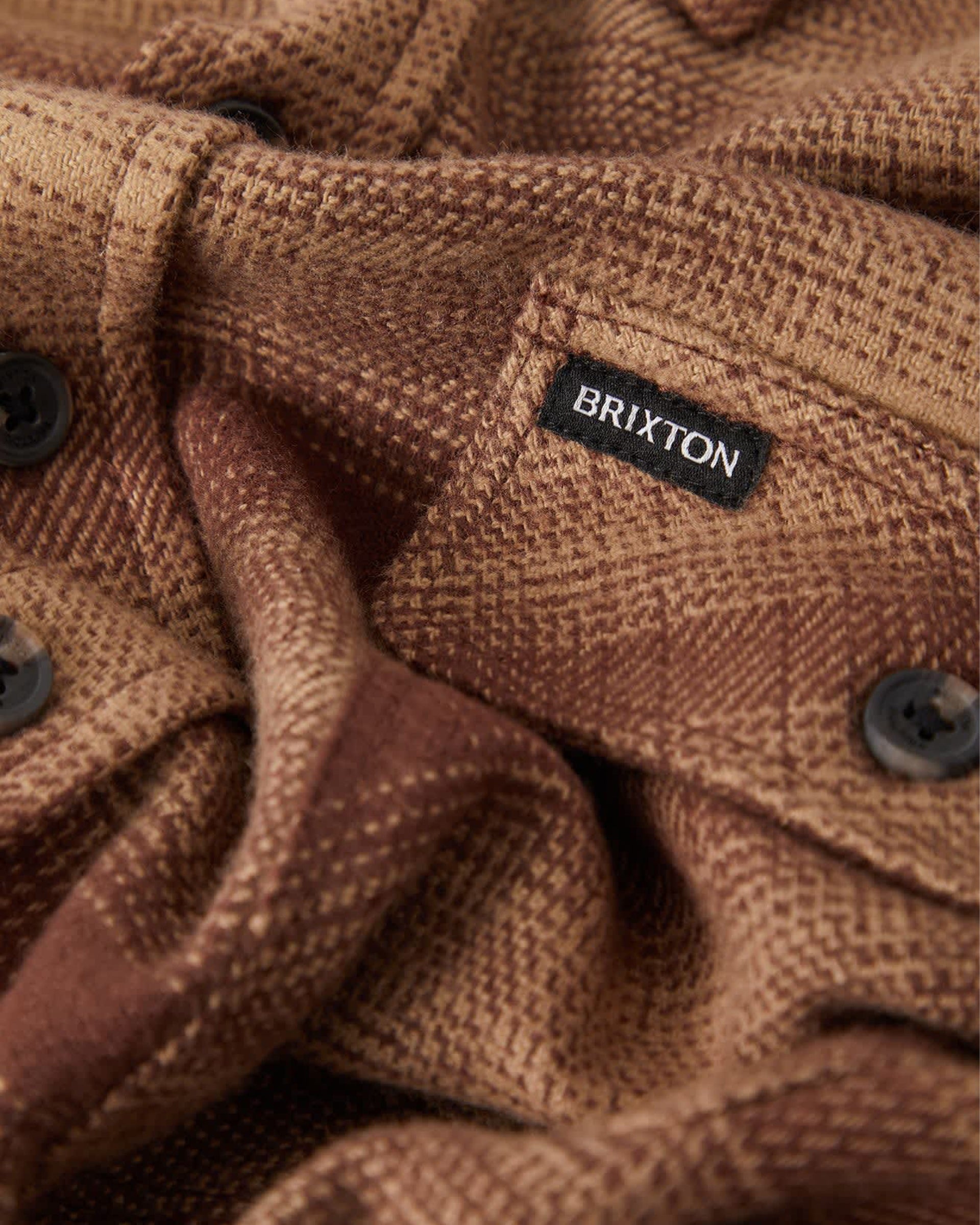 Brixton Bowery Flannel - Chocolate/Khaki