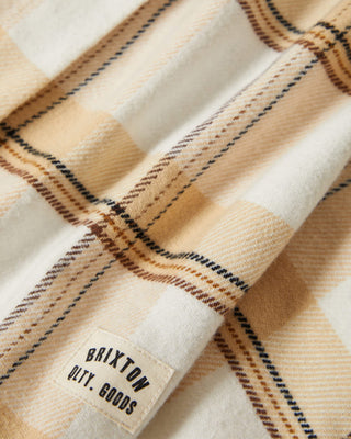 Brixton Women's Bowery Classic Long Sleeve Flannel - Off White/Semolina/Washed Copper Plaid