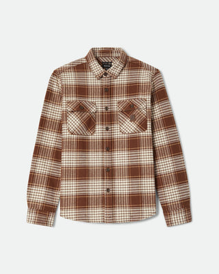 Brixton Bowery Heavyweight Flannel - Pinecone Brown/Whitecap