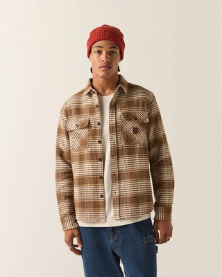 Brixton Bowery Heavyweight Flannel - Pinecone Brown/Whitecap