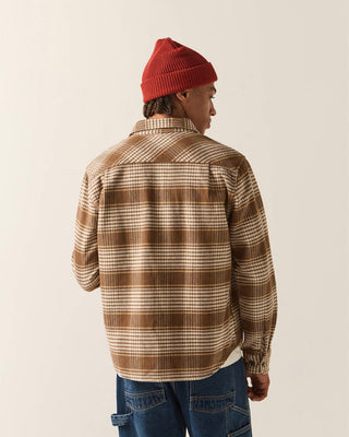 Brixton Bowery Heavyweight Flannel - Pinecone Brown/Whitecap