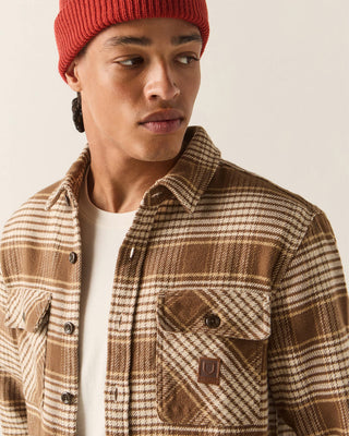 Brixton Bowery Heavyweight Flannel - Pinecone Brown/Whitecap