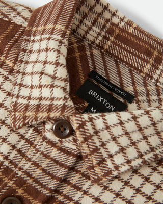 Brixton Bowery Heavyweight Flannel - Pinecone Brown/Whitecap