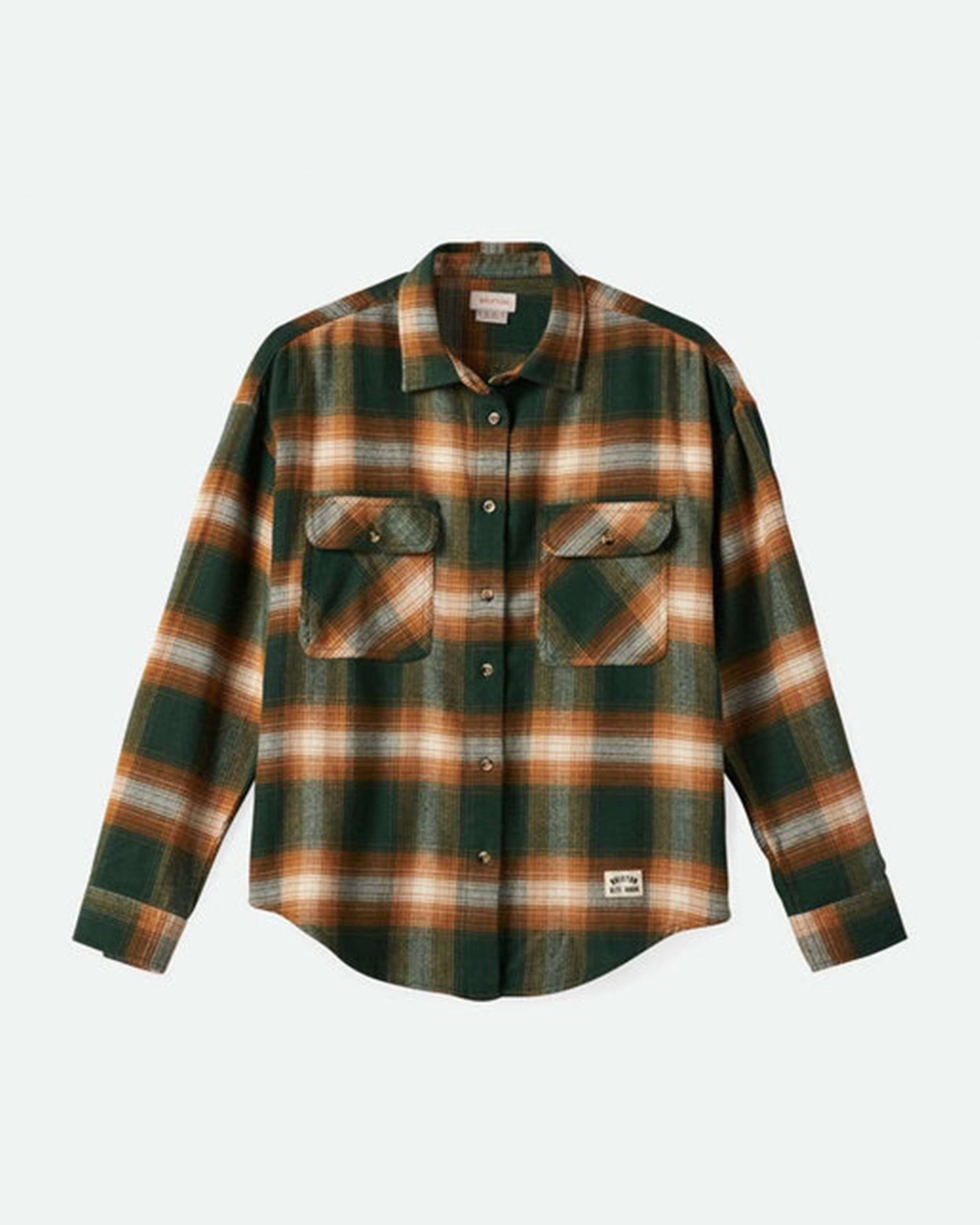 Brixton Women's Bowery Classic Long Sleeve Flannel - Garden Topiary/Washed Copper