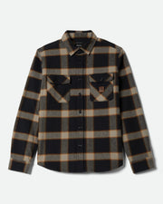 Brixton Bowery Heavyweight Flannel - Black/Cream