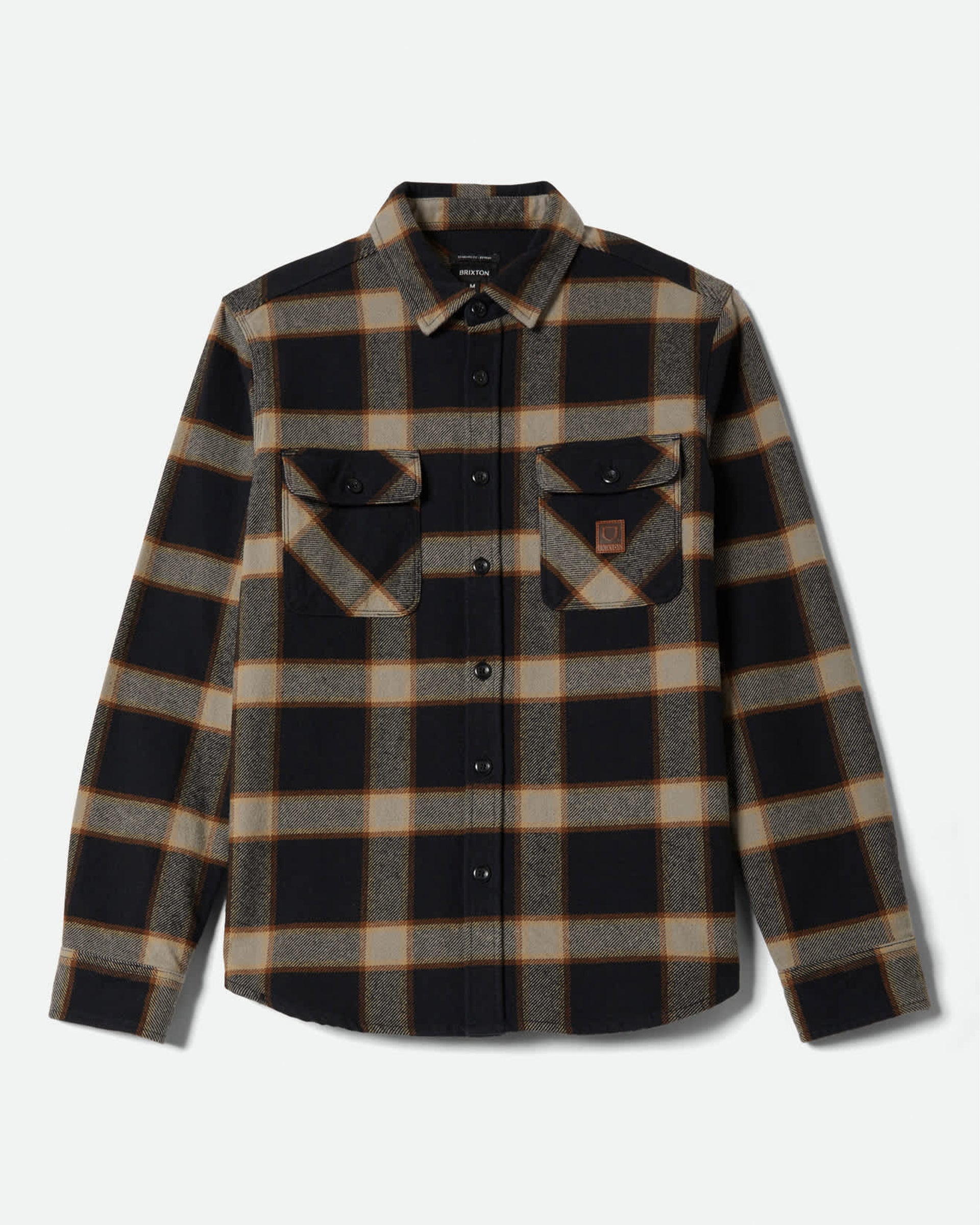 Brixton Bowery Heavyweight Flannel - Black/Cream