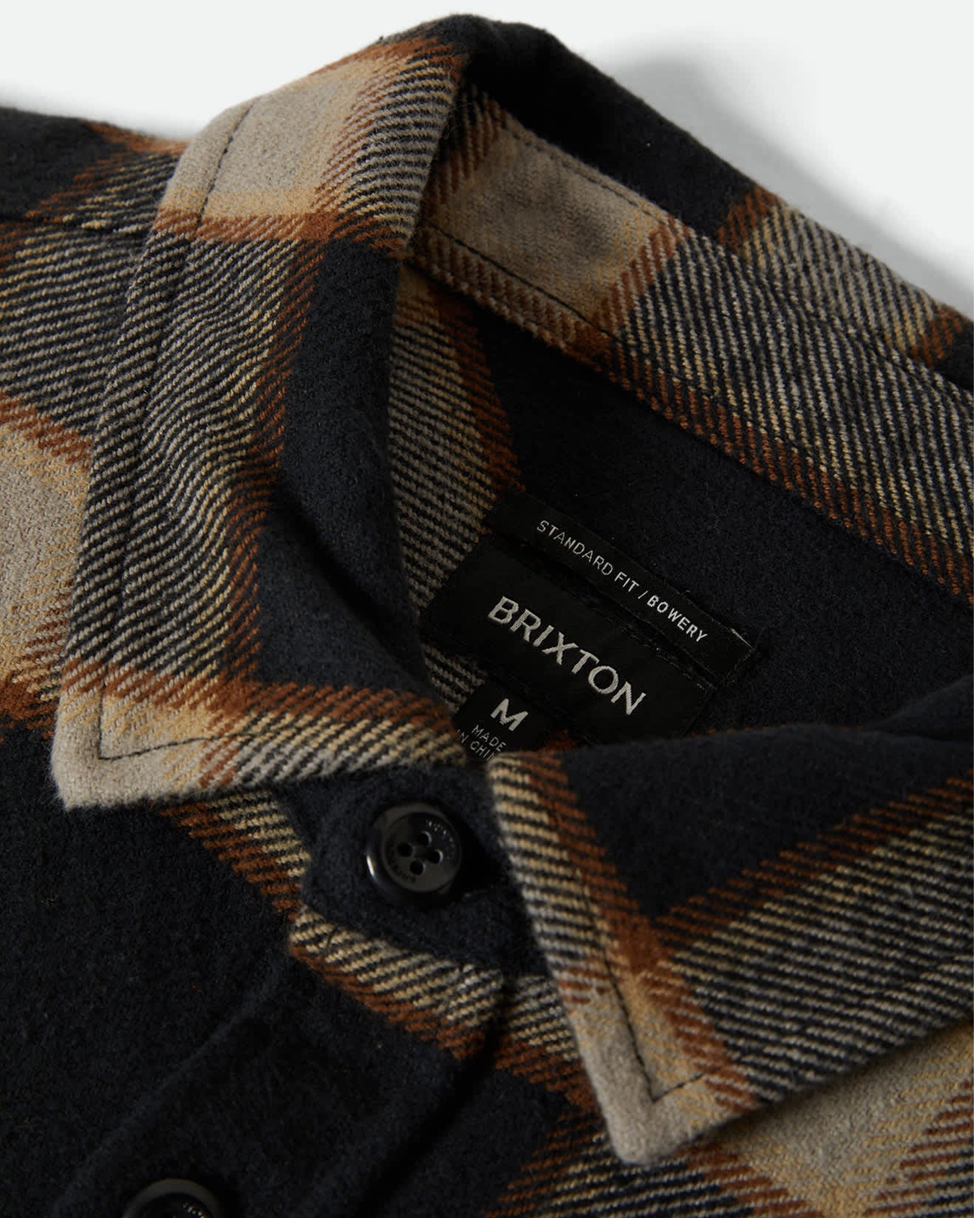 Brixton Bowery Heavyweight Flannel - Black/Cream