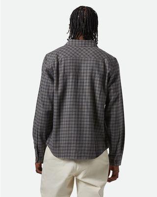 Brixton Bowery Lightweight Ultra Soft Long Sleeve Flannel - Charcoal/Ray/Flower/Black