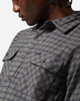 Brixton Bowery Lightweight Ultra Soft Long Sleeve Flannel - Charcoal/Ray/Flower/Black