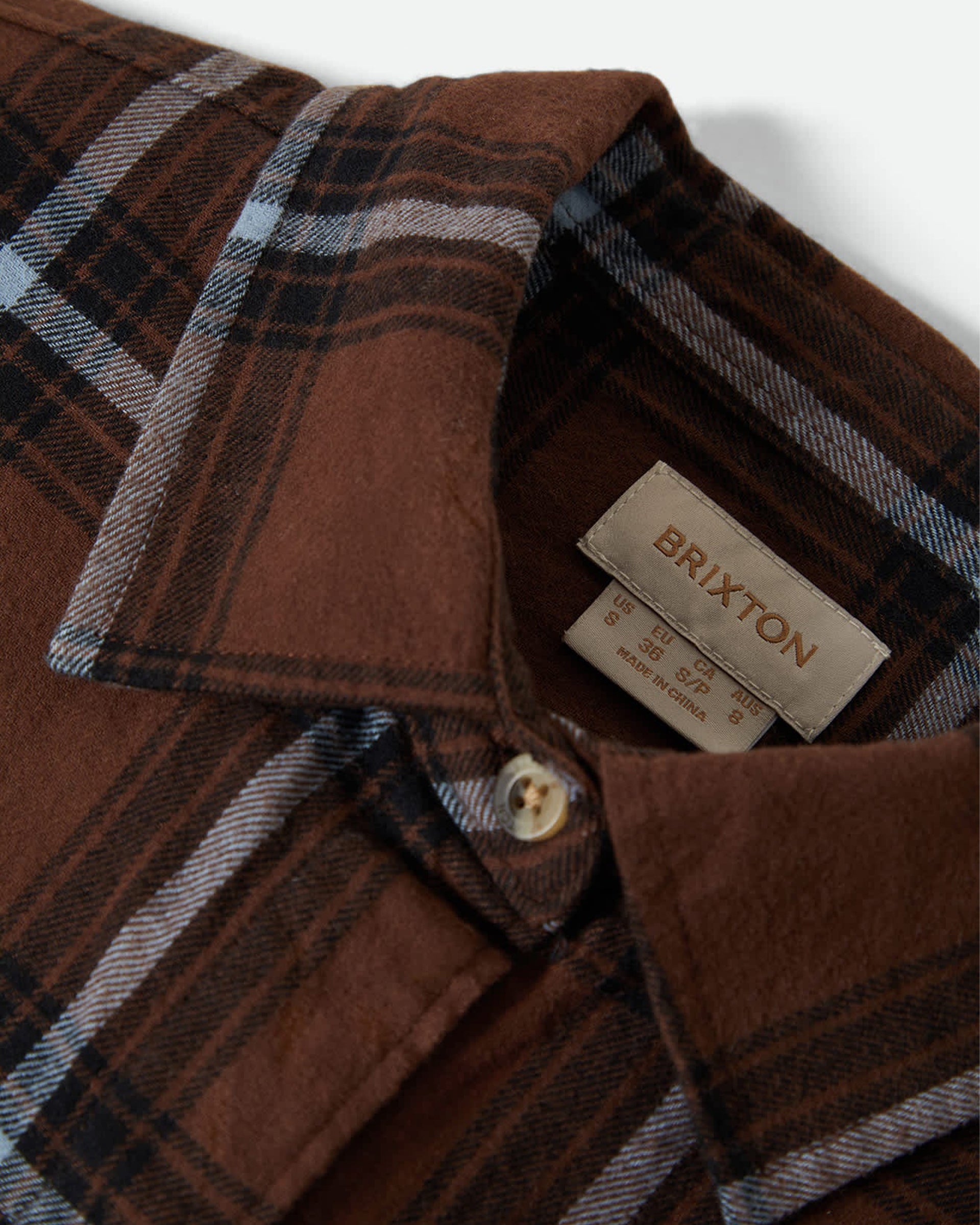 Brixton Women's Bowery Vintage Overshirt - Pinecone Brown/Black/Borrowed Blue