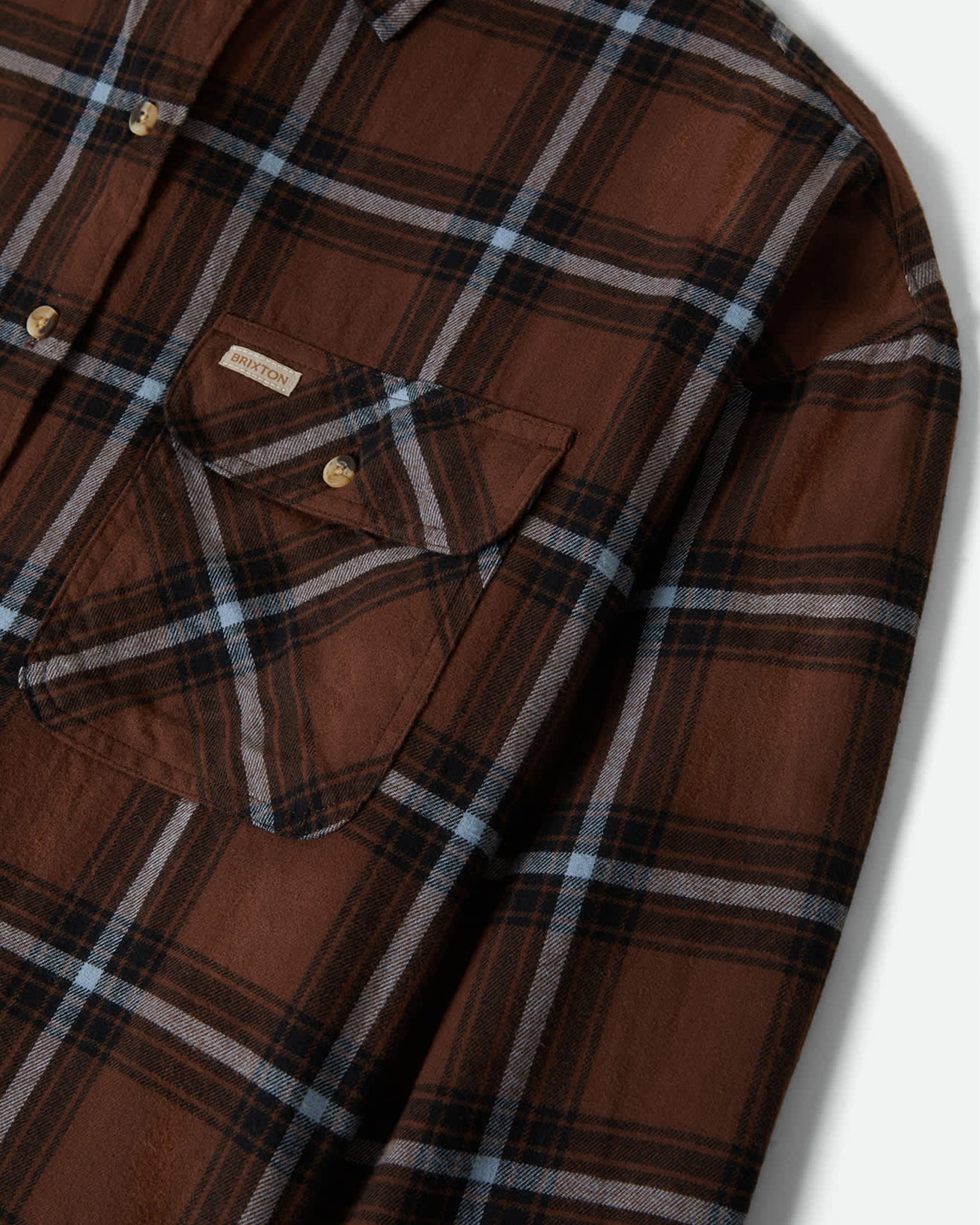 Brixton Women's Bowery Vintage Overshirt - Pinecone Brown/Black/Borrowed Blue