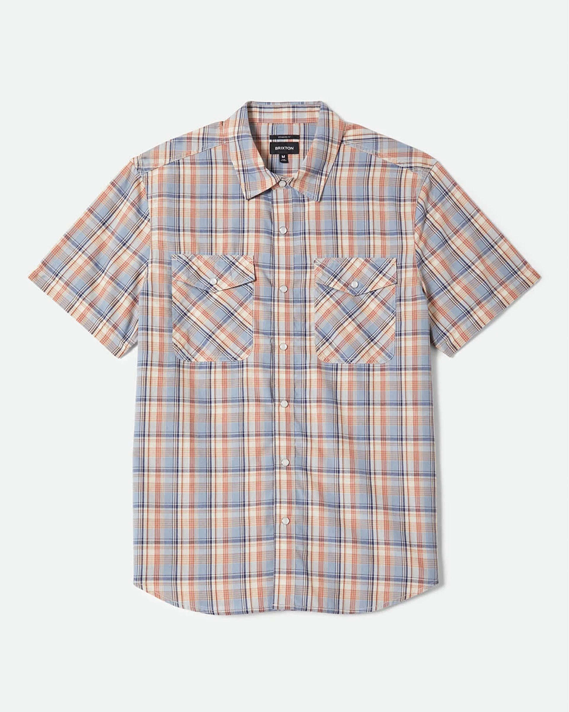 Brixton Breezy Wayne Short Sleeve Shirt - Blue Multi Plaid