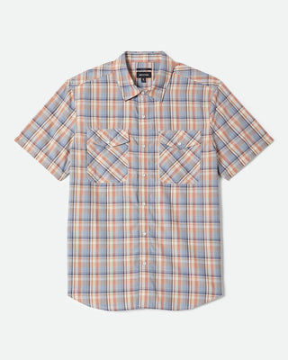 Brixton Breezy Wayne Short Sleeve Shirt - Blue Multi Plaid